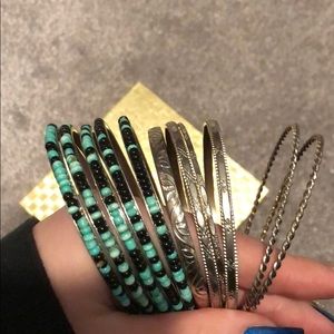 Set of bangle bracelets